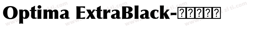 Optima ExtraBlack字体转换